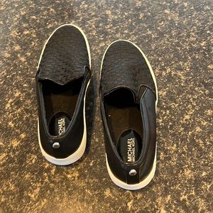 Michael Kors black slip on sneakers
